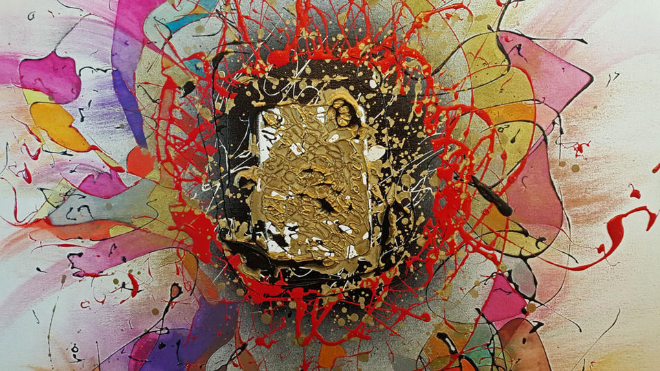 Action Painting Details | Klaus Stanek Action Painting